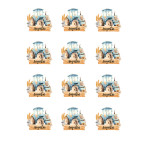 12 minidiscos comestibles de tractor personalizables
