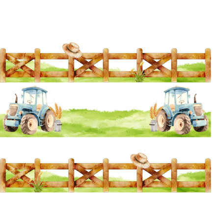 Contorno de pastel de tractor comestible para personalizar