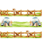 Contorno de pastel de tractor comestible para personalizar