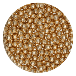 Perlas crujientes de chocolate dorado