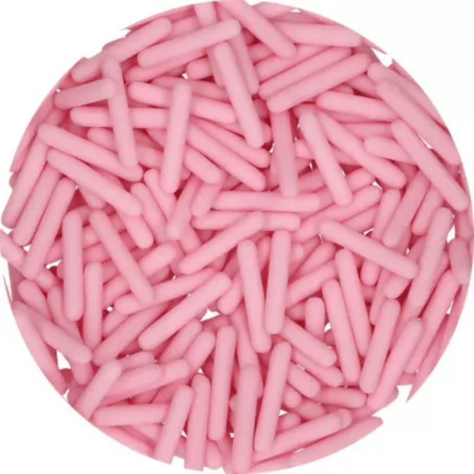 Palitos de azúcar rosados de Funcakes