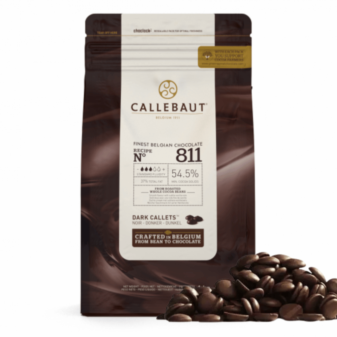 Chocolate de cobertura negro Callebaut 54,5% | Chocolate belga