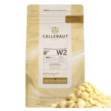 Guijarros de chocolate blanco Calleabaut 1 kg o 2,5 kg