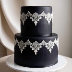 pastel con mazapán negro