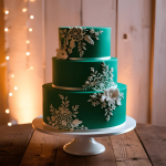 pastel con mazapán verde