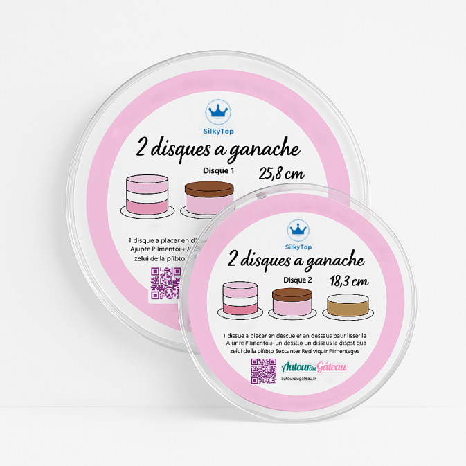 Disco de ganache acrílico en un juego de 2 - tamaño de su elección