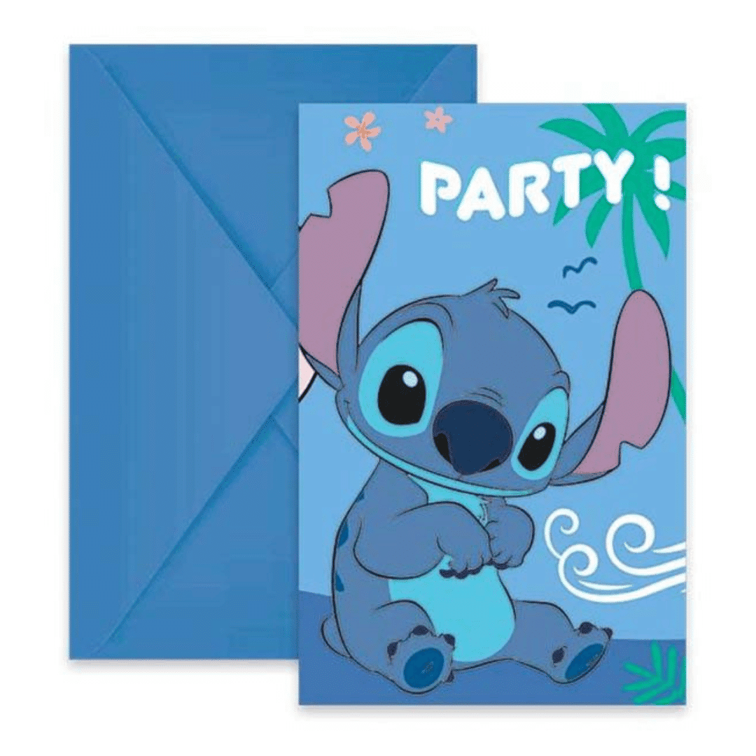 6 cajas de invitación Stitch