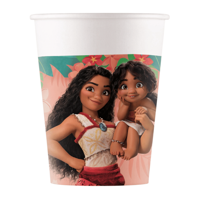 Vasos de cartón Vaiana 2™ de 200 ml