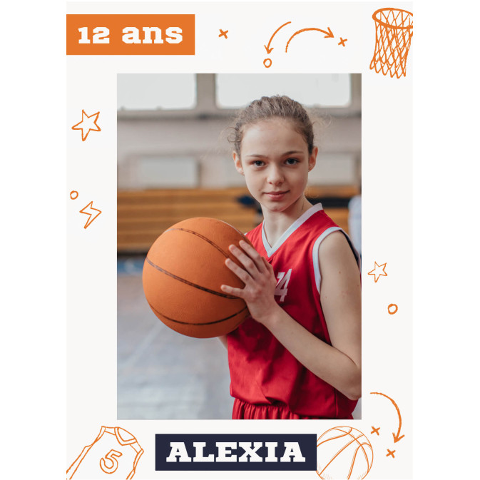 Foto comestible para personalizar un balón de baloncesto