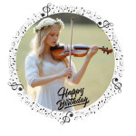 Foto musical comestible redonda de 24 cm