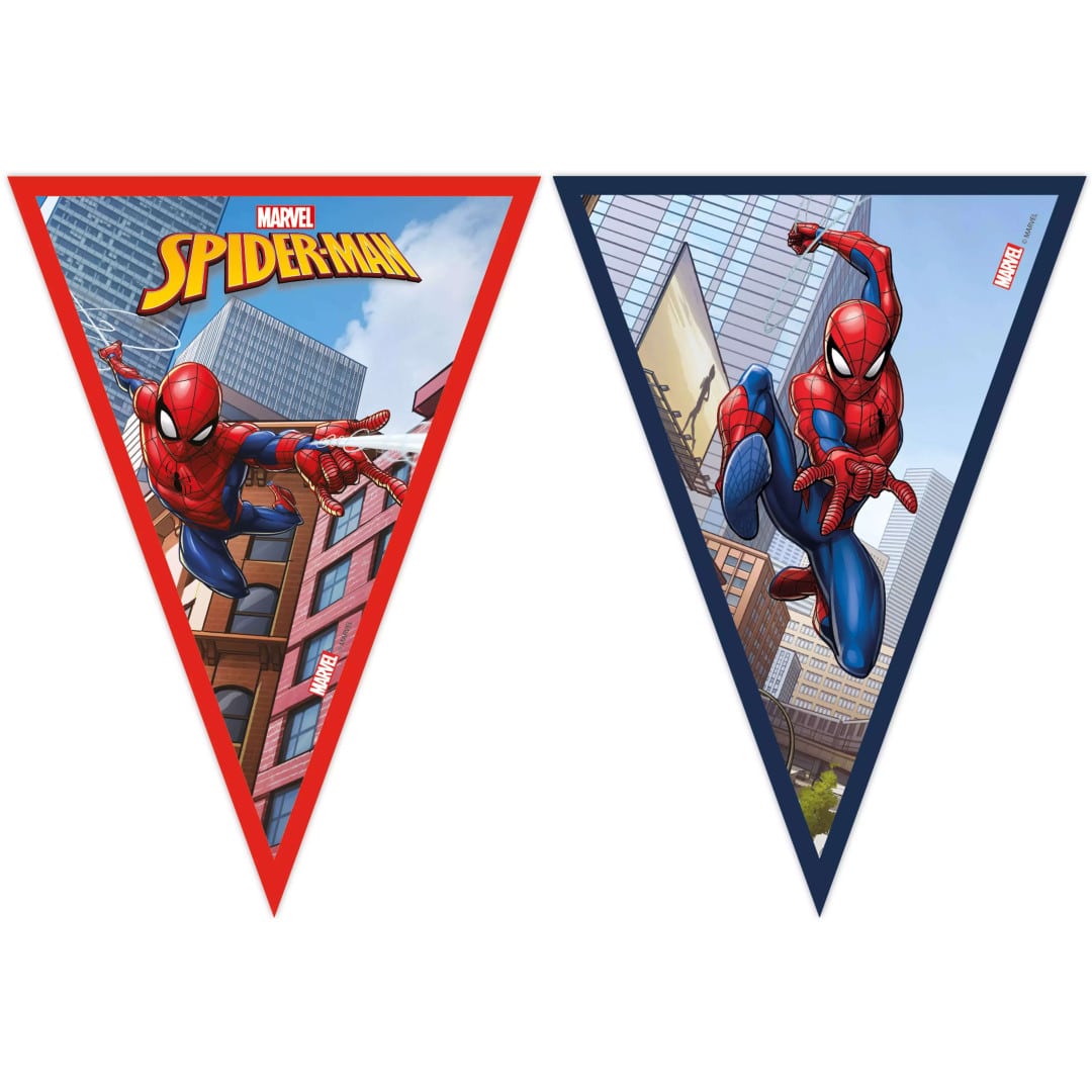 Guirnalda de banderines | cumpleaños del hombre araña