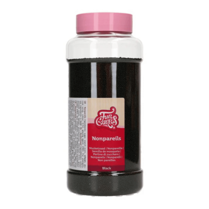 tarro de mini perlas de azúcar negras 1 mm - 800 gr