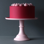 soporte para pastel rosa