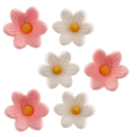 flores rosas y blancas