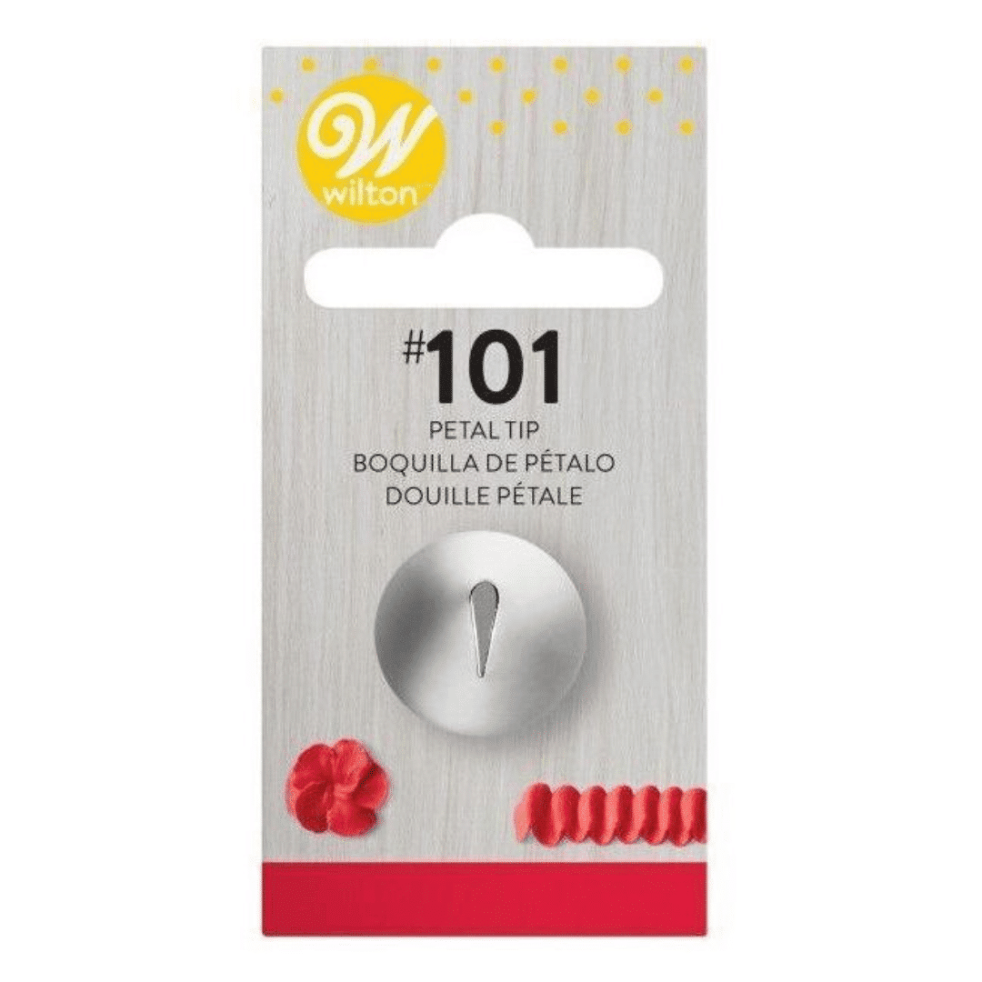 Embalaje de la boquilla de pétalo Wilton 101