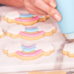 glaseado de galleta arcoíris