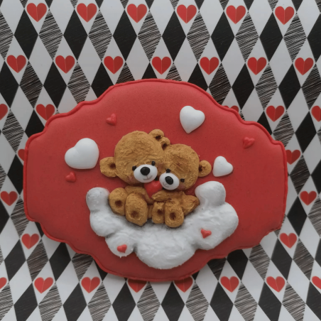 galleta de oso de glaseado real