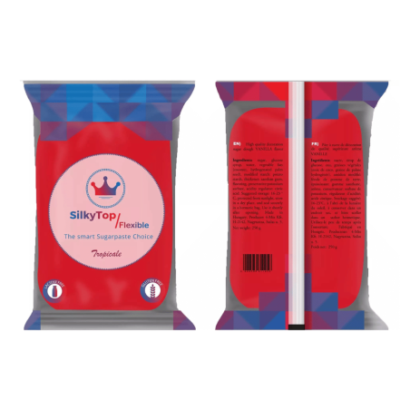 paté de azúcar flexible y sedoso rojo
