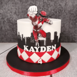 Pastel de pasta de azúcar de los Power Rangers