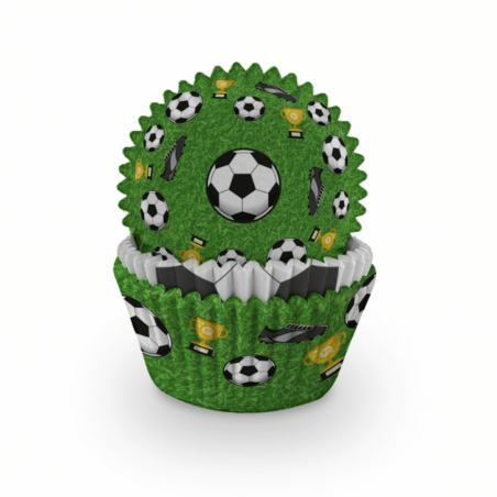 cápsulas para cupcakes con temática de fútbol