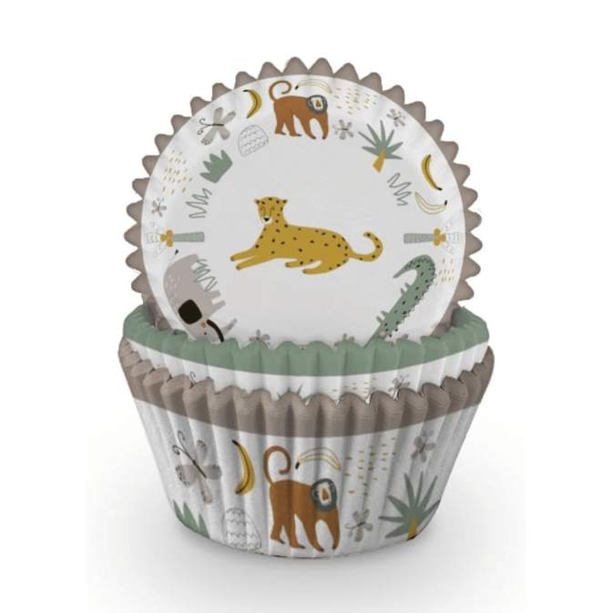 60 cápsulas para cupcakes de safari