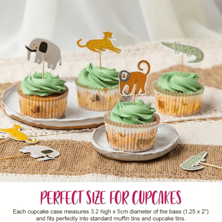 Set de moldes para cupcakes Safari