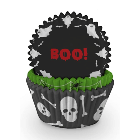 75 cápsulas para cupcakes de Halloween
