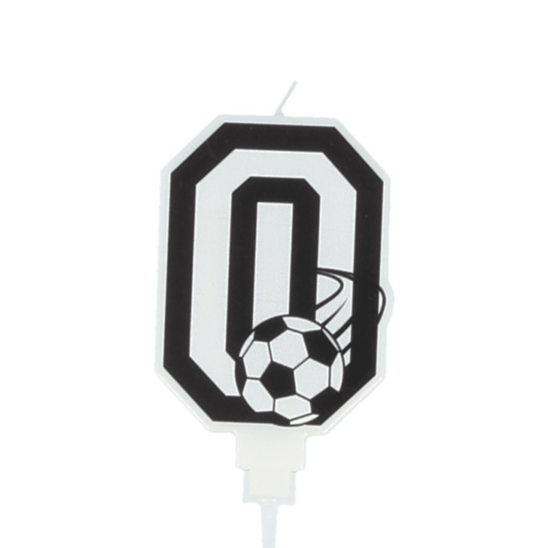 Velas de cumpleaños con números de fútbol