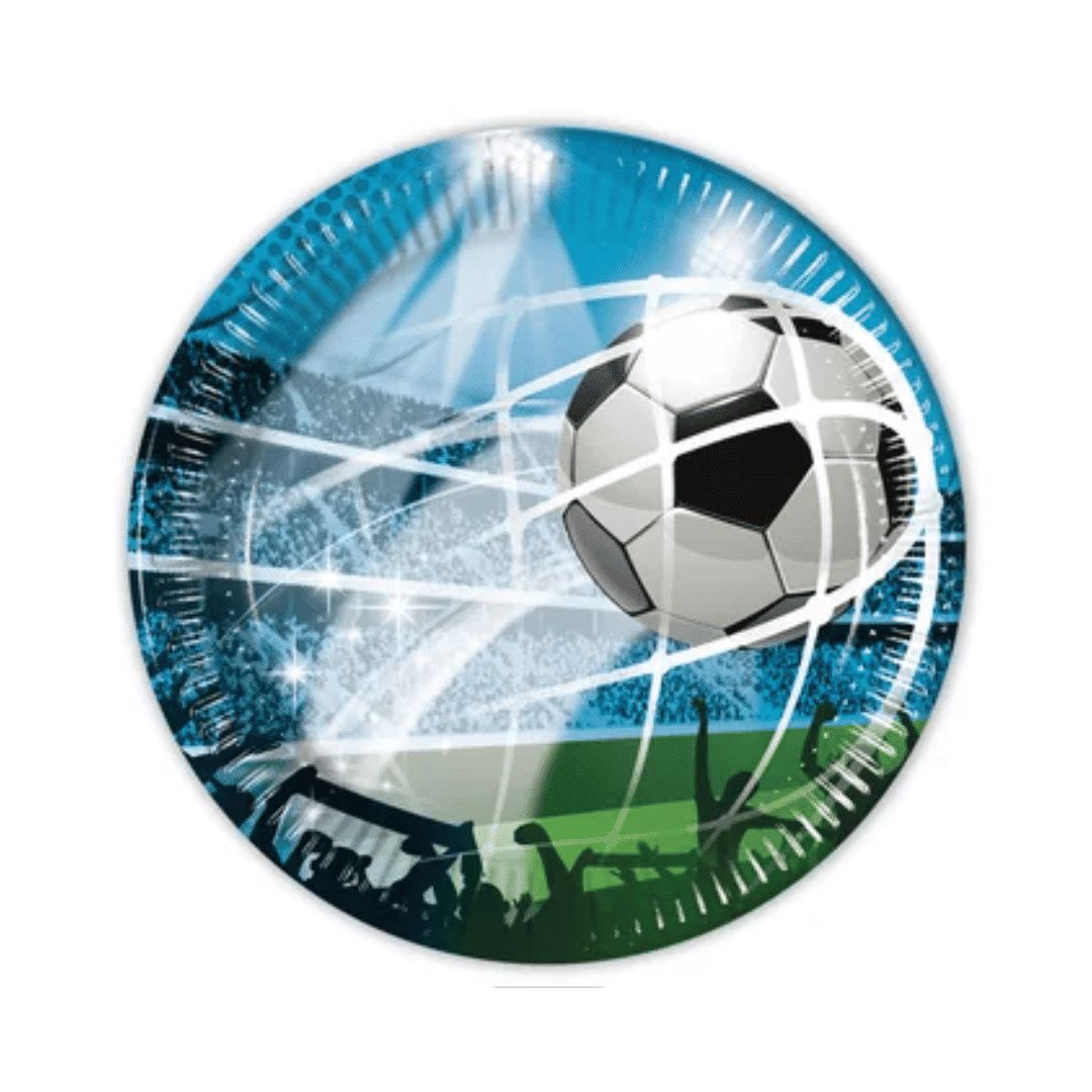 Juego de 8 platos de fútbol