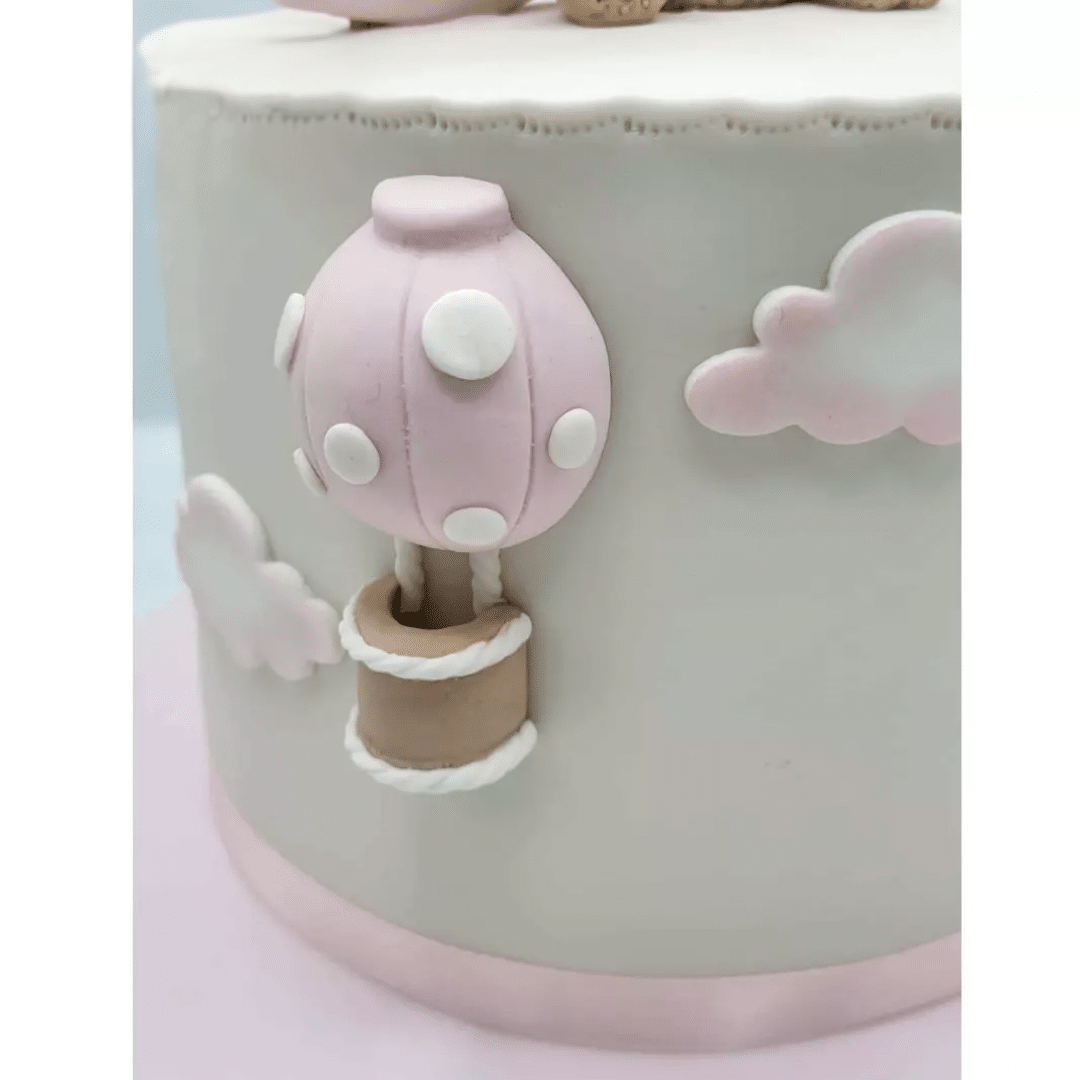 Molde para modelar globos aerostáticos en pasta de azúcar