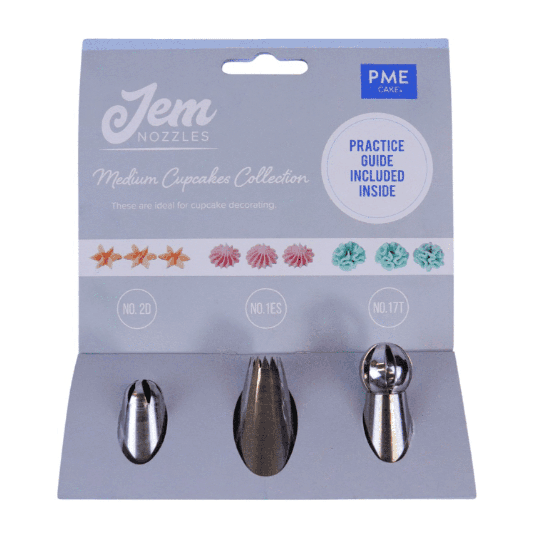 Paquete de 3 boquillas medianas para cupcakes JEM