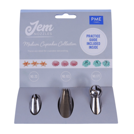 Paquete de 3 boquillas medianas para cupcakes JEM