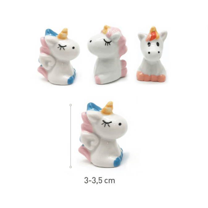 Figuras de unicornio - frijoles para roscón de reyes