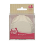 48 cápsulas blancas para cupcakes