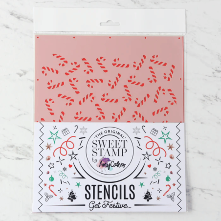 Plantilla de bastón de caramelo navideño de SweetStamp