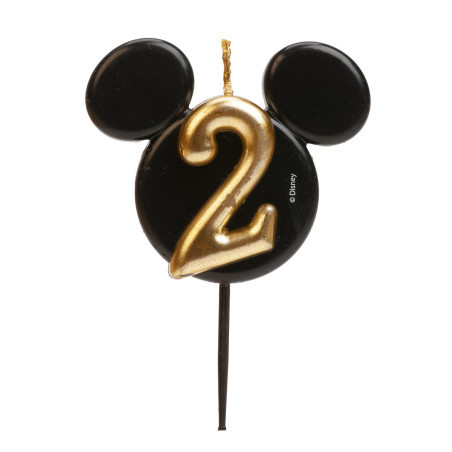 Vela con forma de oreja de Mickey Mouse de 2 años