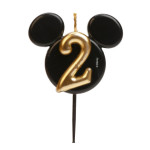 Vela con forma de oreja de Mickey Mouse de 2 años