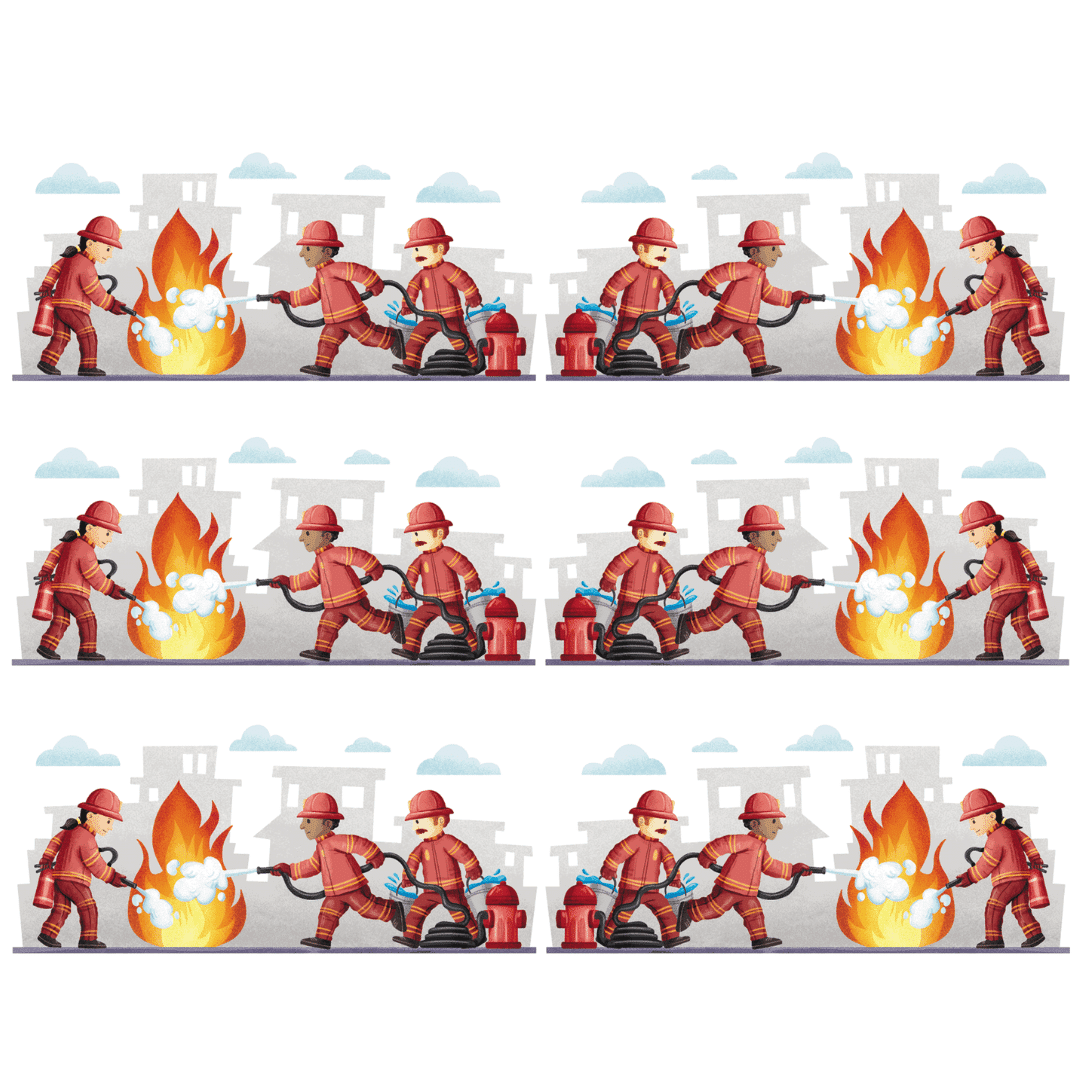 contorno de pastel de bombero comestible