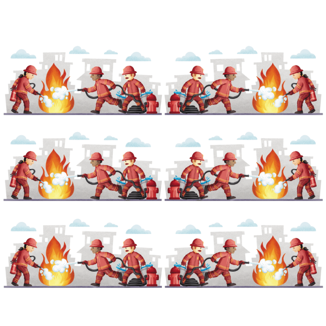 contorno de pastel de bombero comestible