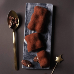 Polvo de cacao brillante efecto terciopelado