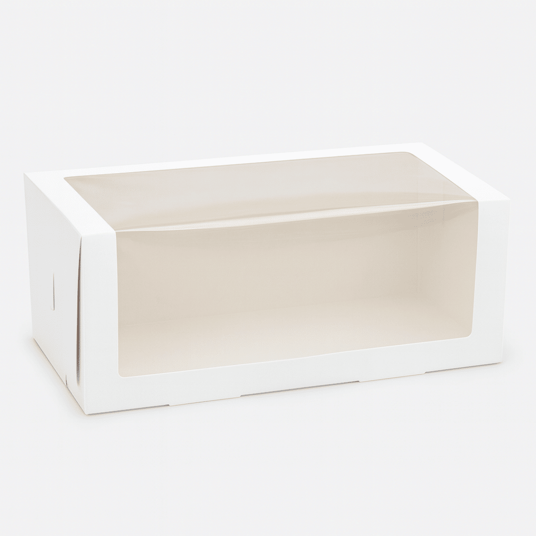 caja de tronco de navidad con ventana