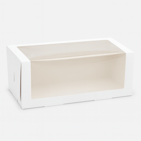 caja de tronco de navidad con ventana