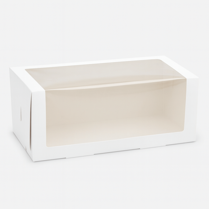 caja de tronco de navidad con ventana