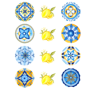 12 mini obleas comestibles Amalfi