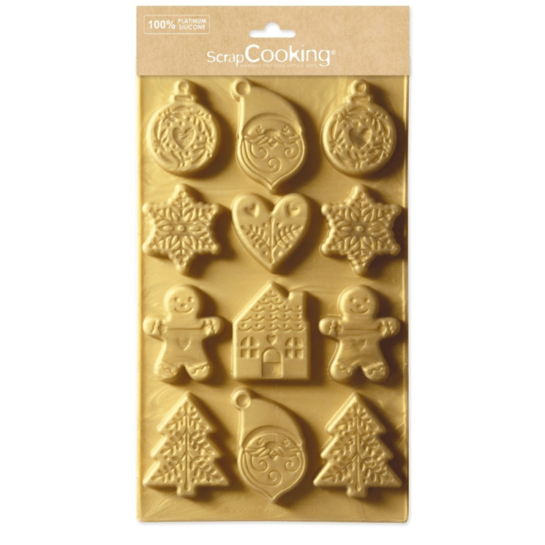 Molde de silicona para galletas navideñas de Scrapcooking