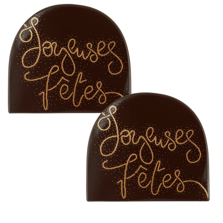 Adornos de chocolate para tronco de Navidad - juego de 2