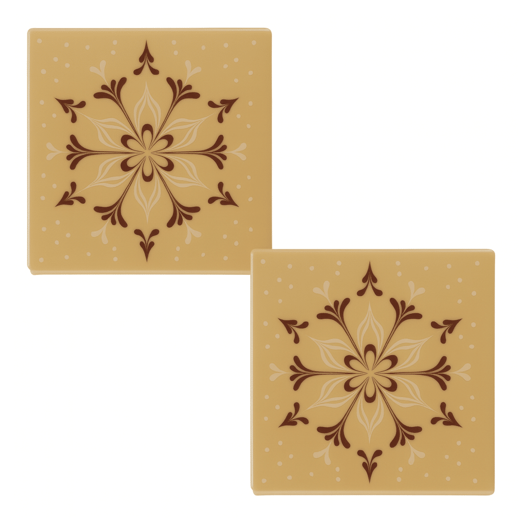 puntas de copo de nieve de caramelo con forma de tronco