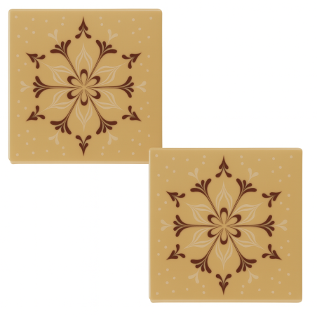 puntas de copo de nieve de caramelo con forma de tronco