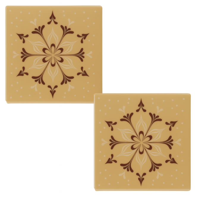 puntas de copo de nieve de caramelo con forma de tronco