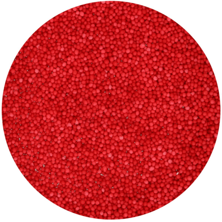Mini perlas de azúcar rojas